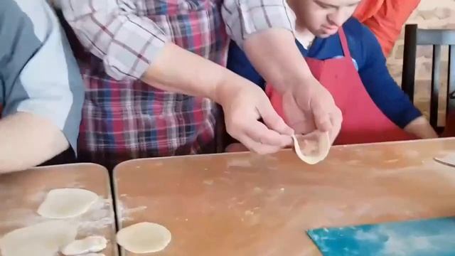 Мастер класс по лепке пельменей для наших ребят с инвалидностью