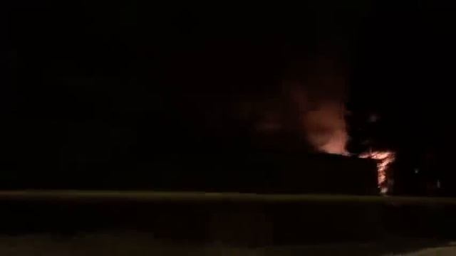 Пожар на Ленинградке в Черной грязи 16.02.16 смотреть онлайн