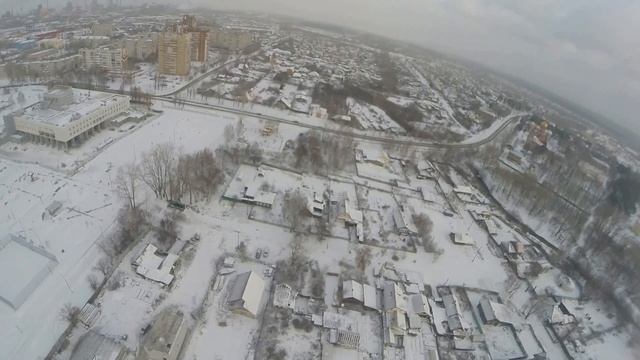 DJI Phantom. Полёт над зимним городом смотреть онлайн