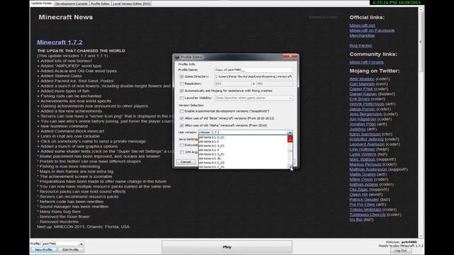 MINECRAFT - How to Downgrade/Change Version FAST on Minecraft 1.7.2 in your LAUNCHER ! смотреть онлайн
