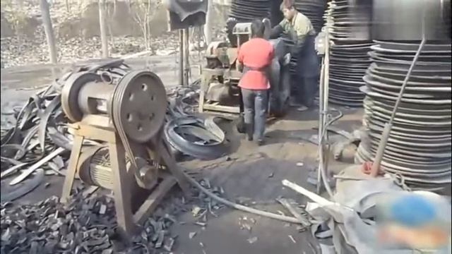 Китайский бизнес. Механический способ переработки шин смотреть онлайн