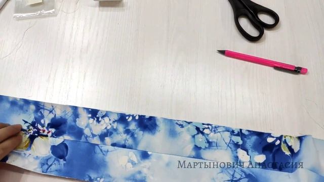 Как сшить пояс с частичной резинкой для платья.Мастер класс.
