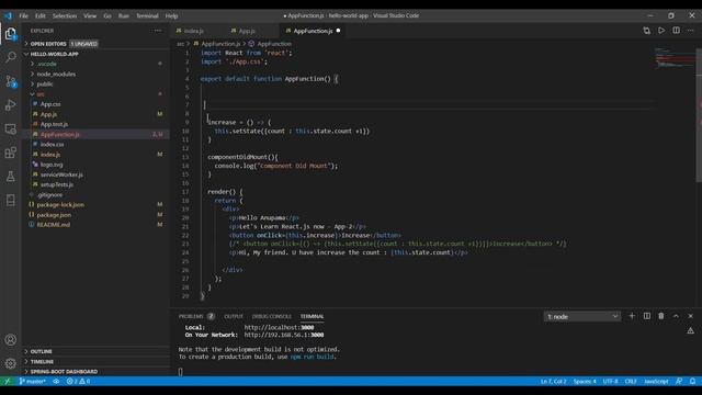 React.js Functional Hooks with useState & useEffect - Session 3 смотреть онлайн