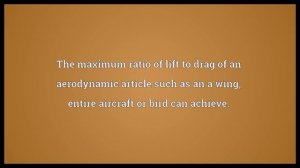 Lift-to-drag ratio Meaning