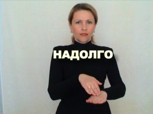 ЖЕСТОВЫЙ ЯЗЫК. СЛОВАРЬ. Надолго