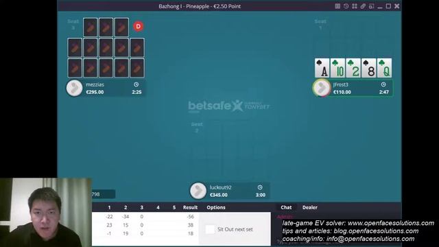 Pineapple OFC Play-by-play #6: 64% to make FL! (34:19) смотреть онлайн