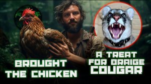 Anton's feeding the baby BRAIGE. How the cougar reacts.