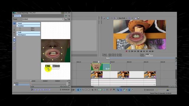 СПЕЦЭФФЕКТЫ в SONY VEGAS (как сделать говорящий рот у объекта)