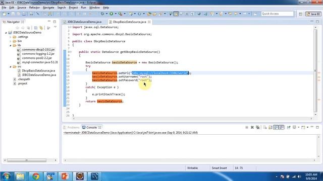 JDBC DBCP DataSource - MySQL смотреть онлайн