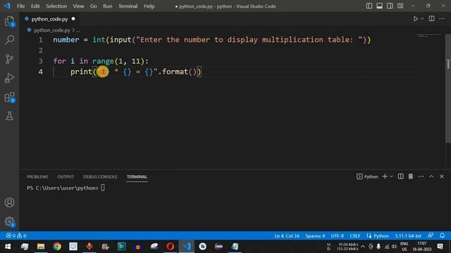 Python Program #14 - Display Multiplication Table in Python