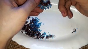 Колье"Волна"из бисера бусин и стекляруса.#Колье_волна из бисера_и_бусин.#Ожереле_из_бисера_и_бусин