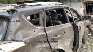 Последствия утреннего обстрела ВСУ района возле 8-го корпуса Донецкого технического университета