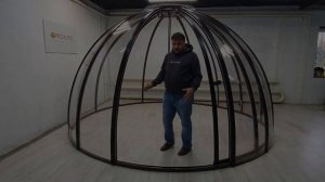 Прозрачная купольная беседка в стиле иглу от компании  PRO-KUPOL #купольнаябеседка #иглу