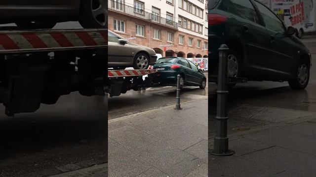 How cars are evacuated || Как эвакуируют машины (2nd of 3) @ Strasbourg, France