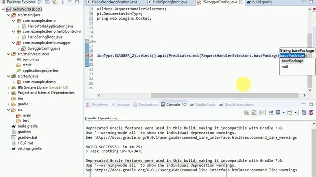 How to implement swagger in spring boot gradle project in sts 4