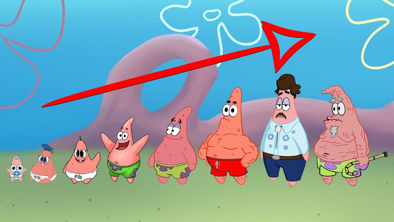 Как росли и менялись герои мультфильма "Губка Боб" смотреть онлайн