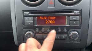nissan qashqai 2011 # how to set radio code