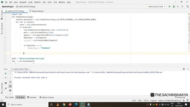 SHAPE DETECTION - OPENCV IN PYTHON | GETTING STARTED WITH MACHINE LEARNING