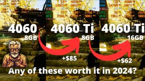 RTX 4060 vs 4060 Ti 8GB vs 4060 Ti 16GB in 2024!!! The Ultimate Comparison!!!