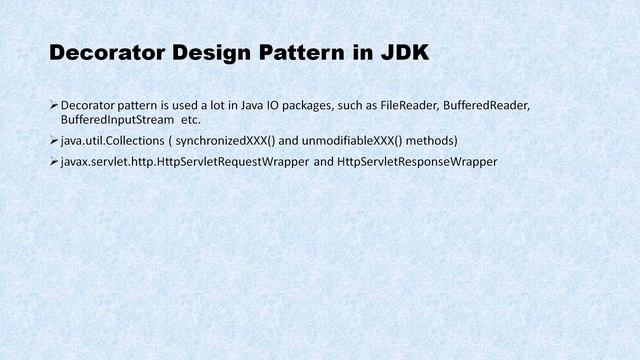 Decorator Design Pattern Examples in JDK ? || Java Design pattern interview Question