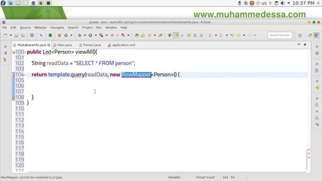24 Spring Framework JDBC Read Write Update Delete смотреть онлайн