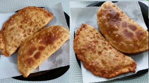 Четыре чебурека на двоих. Рецепт.