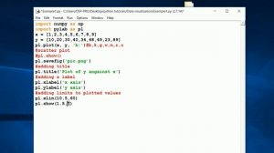 Data visualization with python #8 how to add limits on the graph to plot a specified coordinates