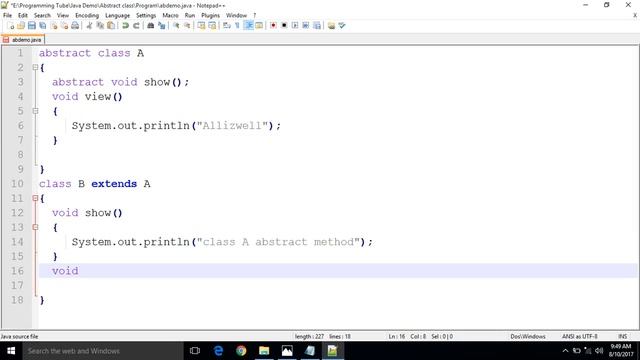 Abstract Class in Java |what is abstract class and abstract method|Java programming смотреть онлайн
