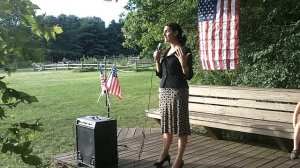 Vermont Lt. Gov. candidate Cassandra Gekas speaks at Democratic kickoff rally