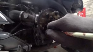 BMW R1200RT настройка клапанов, заменa масла в заднем редукторе и в моторе.