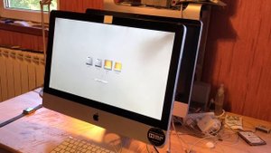 iMac 21” Mid 2011 A1311 белый экран после загрузки