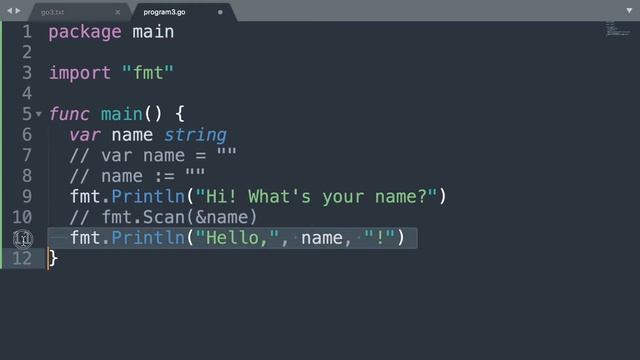 Типы данных в Go: int и string смотреть онлайн