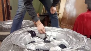 покраска литых дисков в два цвета наскоряк...