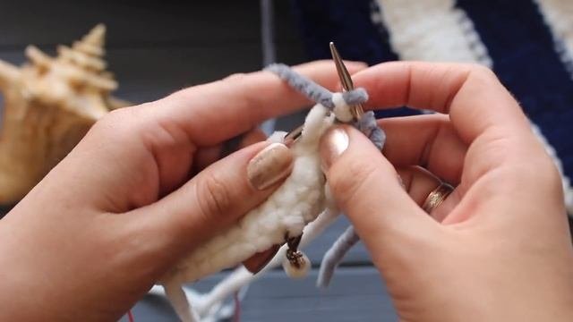 ПЛЮШЕВЫЙ плед МОРЯЦКИЙ из пряжи YarnArt DOLCE