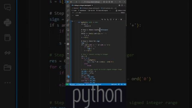 LeetCode String to Integer atoi in Python | Python Tutorial.