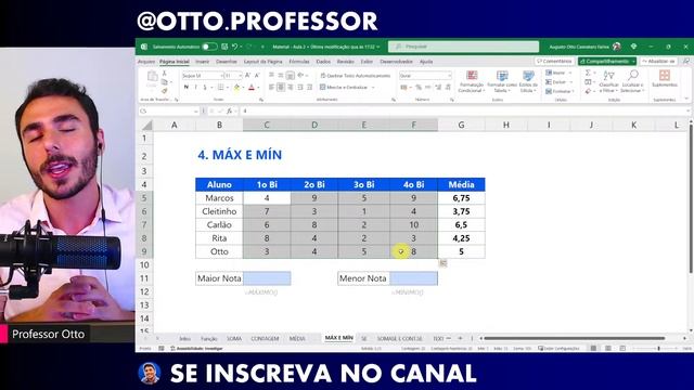 Curso de Excel Gratuito 2024 [Aula 2 - Com Material] - Funções INDISPENSÁVEIS смотреть онлайн