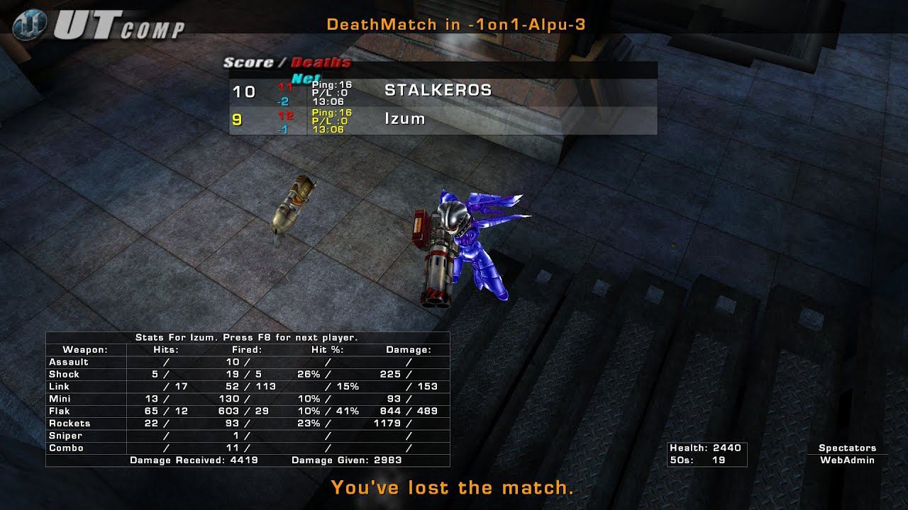 UT2004 DUEL LEAGUE SEASON1 Izum vs *STALKEROS* смотреть онлайн