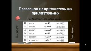 Правописание притяжательных прилагательных