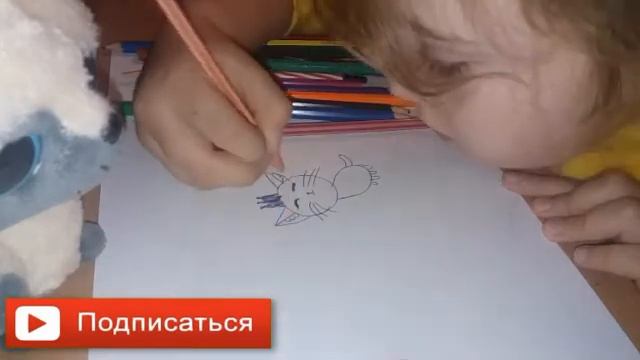 Рисую радужного котика| Настя Like смотреть онлайн