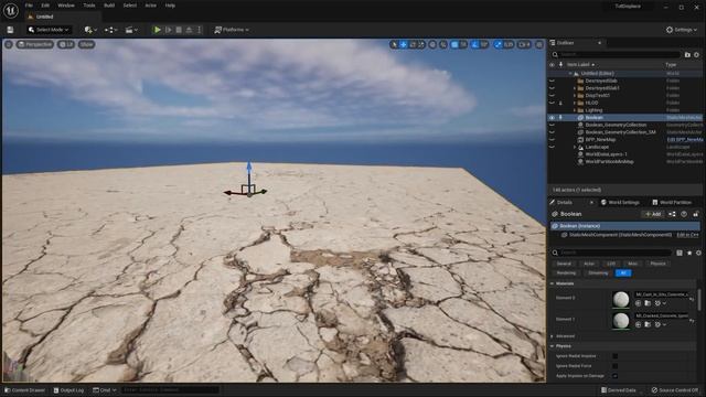 UE 5 - Создание разрушенных ассетов и выдавливание геометрии  Приемы от Quixel