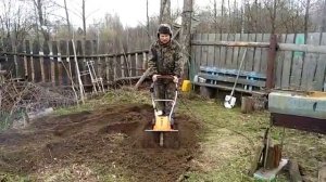 Культиватор Daewoo dat 2000e на целине.