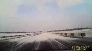 Ларгус+гололед, авария на трассе  #ДТП #Россия #Logan