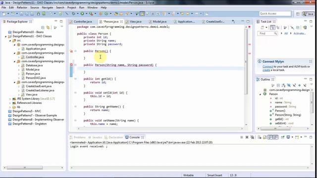 12 DAO Classes:  I Java design patterns tutorial 2016