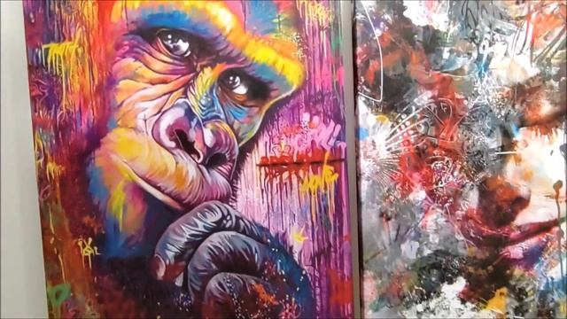 Finished Example of Abstract Wall Art | 3 Piece Canvas Set | Colorful Art | mybudgetart.com.au