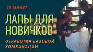 Тренировка на лапах для всех. Часть 6 | Базовая комбинация | Отработка ударов | Школа бокса Волкова