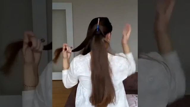 ПРИЧЕСКА НА ДЛИННЫЕ ВОЛОСЫ САМОЙ СЕБЕ ЗА 2 МИНУТЫ Hair inspiration for tomorrow