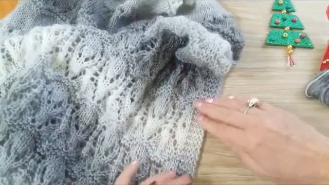 ШИКАРНЫЙ МЯГКИЙ ПАЛАНТИН СПИЦАМИ, КАК НАЗВАТЬ?/ АЖУРНЫЙ ШАРФ ПАЛАНТИН