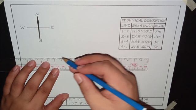 HOW TO PLOT THE BEARINGS OR SITE COORDINATES USING A PROTRACTOR