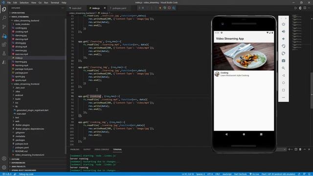 Video Streaming Flutter App with REST API using Node JS from Scratch | Flutter