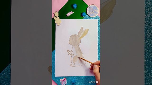 РИСУЕМ ЗАЙЧИКА🐰#длядетей#рисование#арт